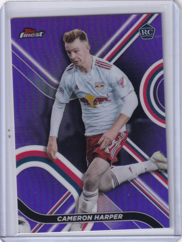 2022 Topps Finest Purple #13 Cameron Harper 40/250 - New York Red Bulls