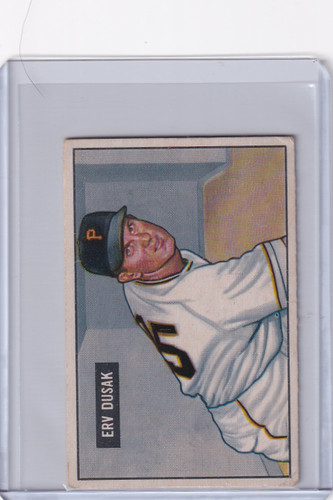 1951 Bowman Baseball #310 Erv Dusak RC - Pittsburgh Pirates