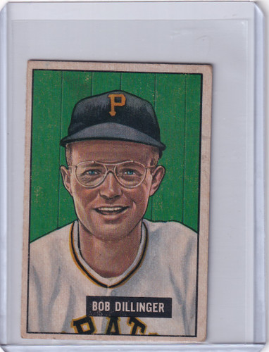 1951 Bowman Baseball #63 Bob Dillinger - Pittsburgh Pirates