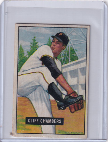 1951 Bowman Baseball #131 Cliff Chambers - Pittsburgh Pirates