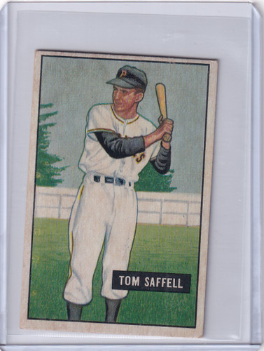 1951 Bowman Baseball #130 Tom Saffell RC - Pittsburgh Pirates