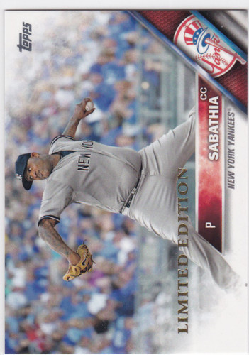 2016 Topps Limited Edition #142 CC Sabathia New York Yankees