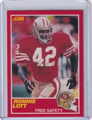 1989 Score Football #215 Ronnie Lott - San Francisco 49ers