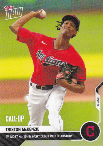 2020 TOPPS NOW #143 TRISTON McKENZIE- CLEVELAND INDIANS