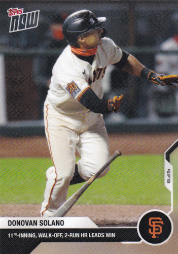 2020 TOPPS NOW #159 DONOVAN SOLANO- SAN FRANSISCO GIANTS