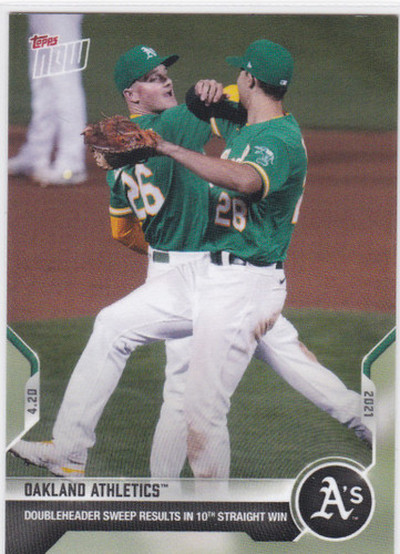 2021 TOPPS NOW #105- OAKLAND ATHLETICS