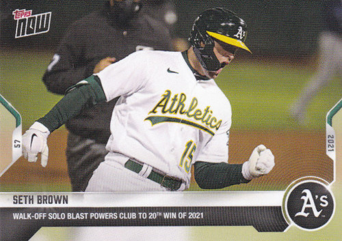 2021 TOPPS NOW #185 SETH BROWN- OAKLAND ATHLETICS
