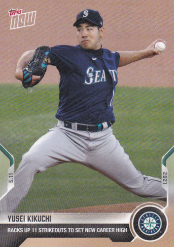 2021 TOPPS NOW #199 YUSEI KIKUCHI- SEATTLE MARINERS
