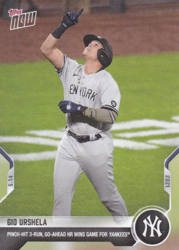 2021 TOPPS NOW #213 GIO URSHELA- NEW YORK YANKEES
