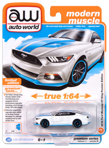Auto World 64452 Modern Muscle 1:64 2016 Ford Mustang GT King Series B Oxford