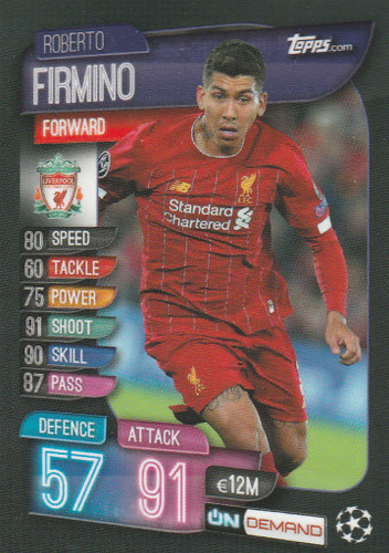 2020 Topps Champions League Future Stars Club - Roberto Firmino