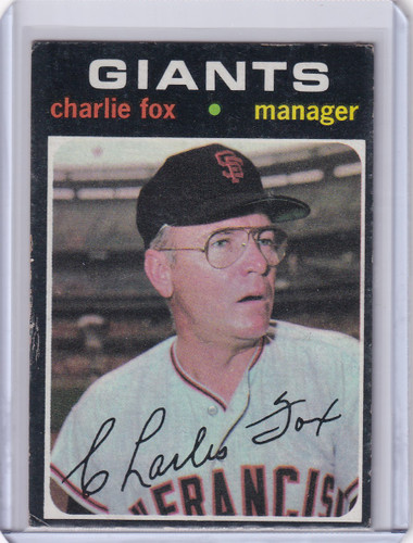 1971 Topps Baseball #517 Charlie Fox - San Francisco Giants RC