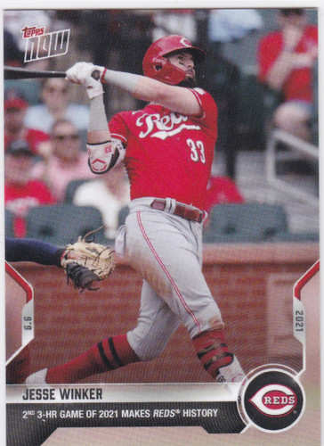 2021 TOPPS NOW #322 JESSE WINKER- CINCINNATI REDS