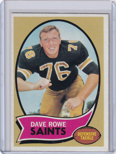 1970 Topps Football #101 Dave Rowe RC - New Orleans Saints