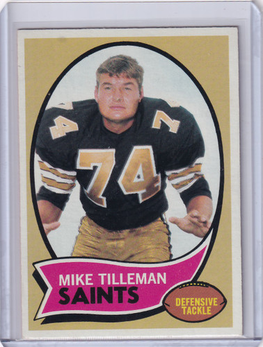 1970 Topps Football #22 Mike Tilleman - New Orleans Saints