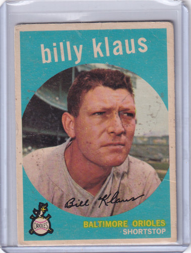 1959 Topps Baseball #299 Billy Klaus - Baltimore Orioles