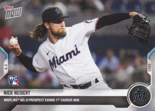 2021 TOPPS NOW #610 NICK NEIDERT- MIAMI MARLINS