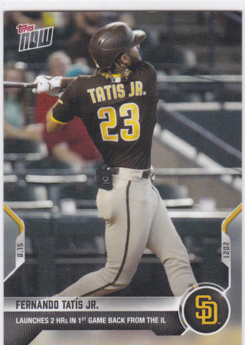 2021 TOPPS NOW #664 FERNANDO TATIS JR- SAN DIEGO PADRES