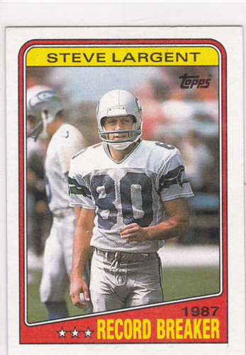 1988 Topps #3 Steve Largent Record Breaker Seattle Seahawks