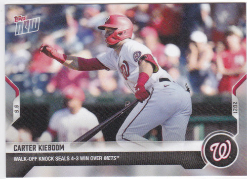2021 TOPPS NOW #766 CARTER KIEBOOM- WASHINGTON NATIONALS