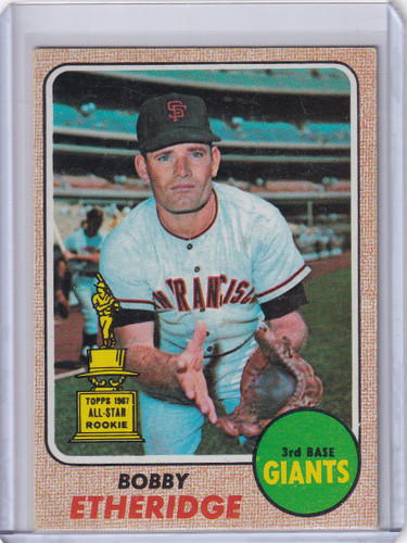 1968 Topps Baseball #126 Bobby Etheridge - San Francisco Giants RC