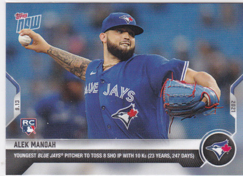 2021 TOPPS NOW #803 ALEK MANOAH- TORONTO BLUE JAYS