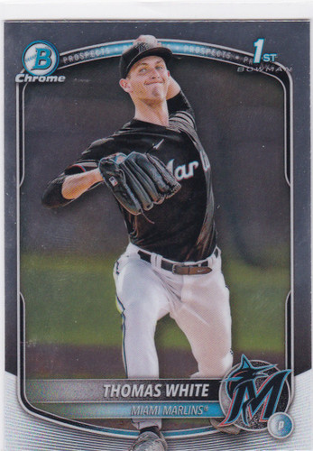 2025 Bowman Chrome #BCP-69 Thomas White 1st Bowman Miami Marlins