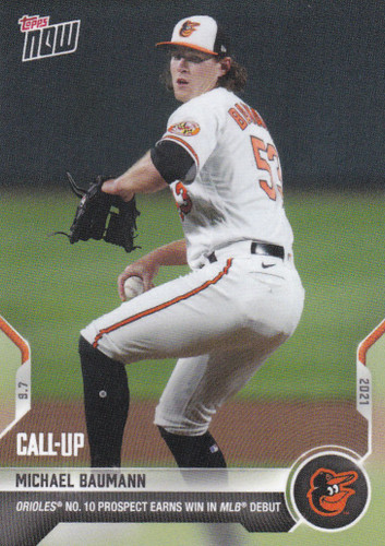 2021 TOPPS NOW #773 MICHAEL BAUMANN- BALTIMORE ORIOLES
