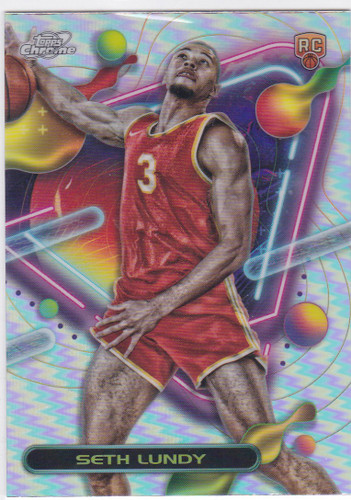 2023-24 Cosmic Chrome Refractor #191 Seth Lundy RC Atlanta Hawks