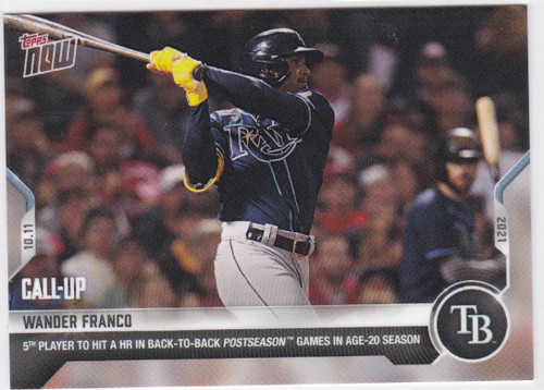 2021 TOPPS NOW #955 WANDER FRANCO- TAMPA BAY RAYS