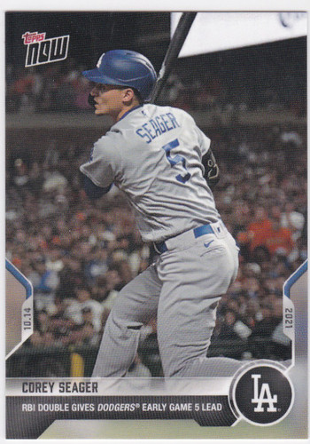 2021 TOPPS NOW #969 COREY SEAGER- LOS ANGELES DODGERS