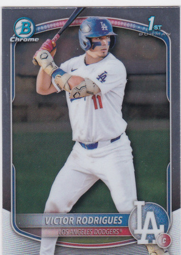 2025 Bowman Chrome #BCP-45 Victor Rodrigues 1st Bowman Dodgers
