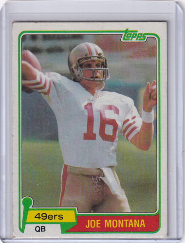 1981 Topps Football #216 Joe Montana - San Francisco 49ers RC