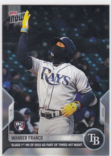 2022 TOPPS NOW #70 WANDER FRANCO- TAMPA BAY RAYS