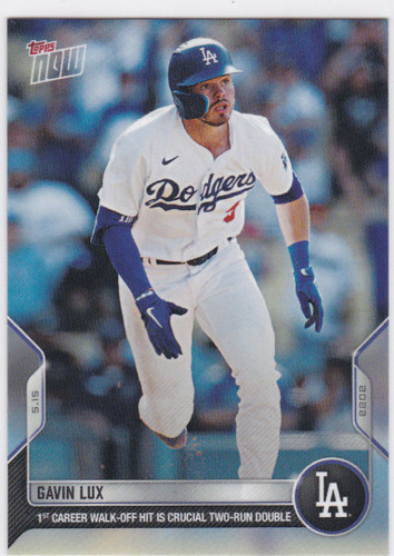 2022 TOPPS NOW #186 GAVIN LUX- LOS ANGELES DODGERS