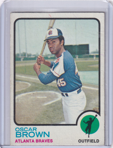 1973 Topps Baseball #312 Oscar Brown - Atlanta Braves