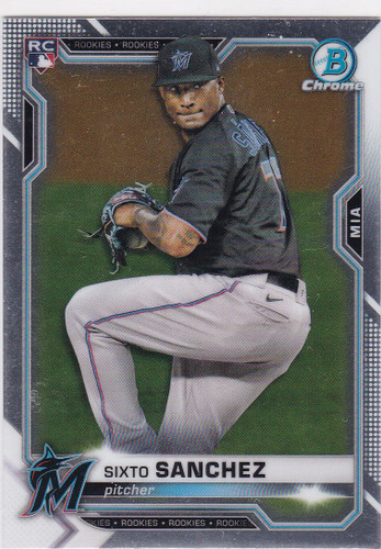2021 Bowman Chrome #78 Sixto Sanchez RC Miami Marlins