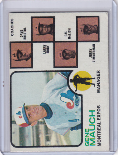 1973 Topps Baseball #377 Gene Mauch - Montreal Expos Coaches