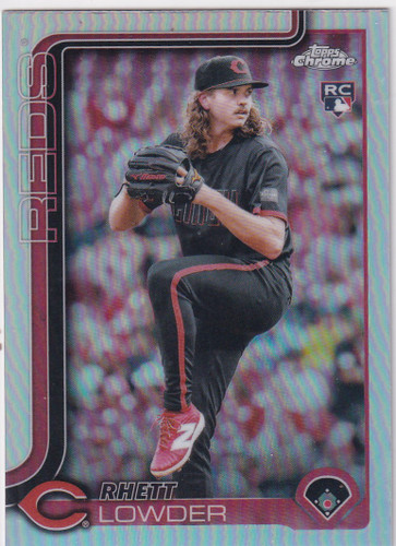 2025 Topps Chrome Baseball Refractor #147 Rhett Lowder - Cincinnati Reds