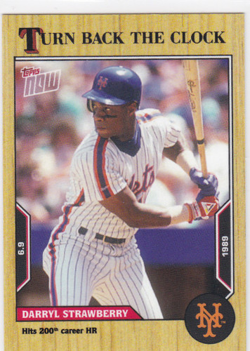 2022 TURN BACK THE CLOCK #71 DARRYL STRAWBERRY- NEW YORK METS