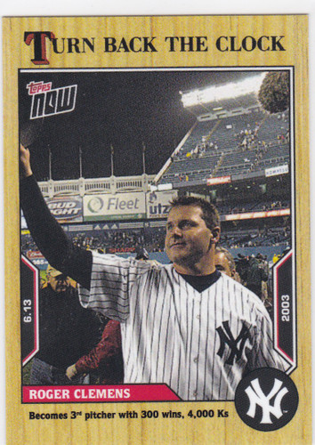 2022 TURN BACK THE CLOCK #75 ROGER CLEMENS- NEW YORK YANKEES