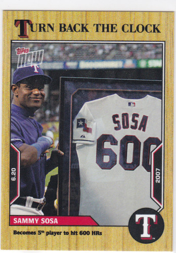 2022 TURN BACK THE CLOCK #82 SAMMY SOSA- TEXAS RANGERS