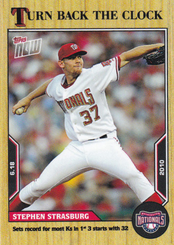 2022 TURN BACK THE CLOCK #80 STEPHEN STRASBURG- WASHINGTON NATIONALS