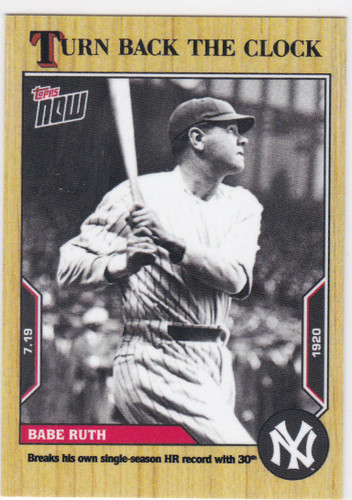 2022 TURN BACK THE CLOCK #111 BABE RUTH- NEW YORK YANKEES
