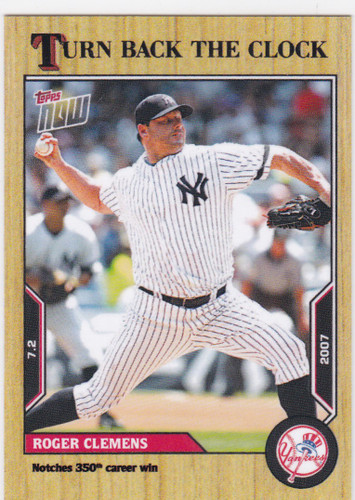 2022 TURN BACK THE CLOCK #94 RODGER CLEMENS- NEW YORK YANKEES