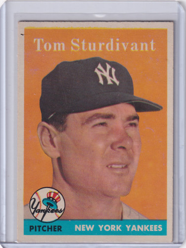 1958 Topps #127 Tom Sturdivant - New York Yankees