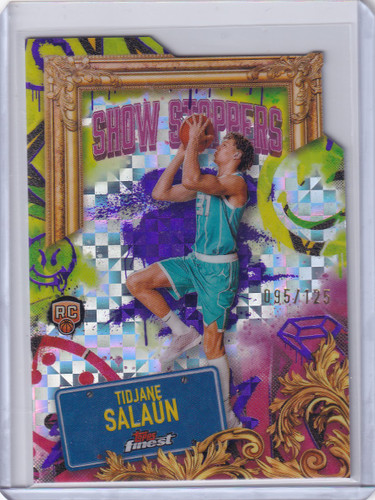 2024-25 Finest Basketball Showstoppers #S-27 Tidjane Salaün 95/125 - Hornets