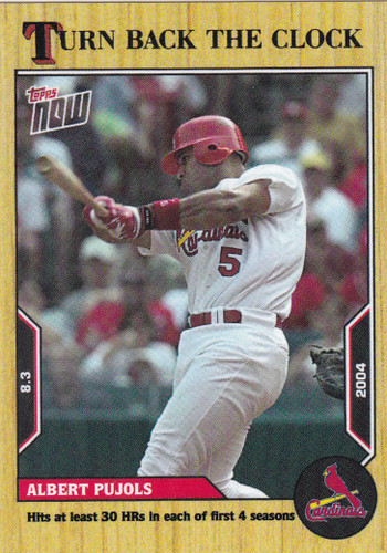2022 TURN BACK THE CLOCK #126 ALBERT PUJOLS- ST LOUIS CARDINALS
