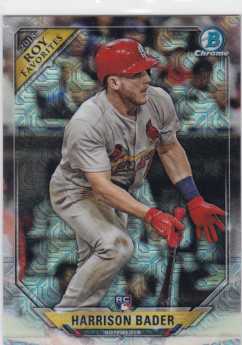 2018 Bowman Chrome MOJO #ROYF-HB Harrison Bader RC St Louis Cardinals