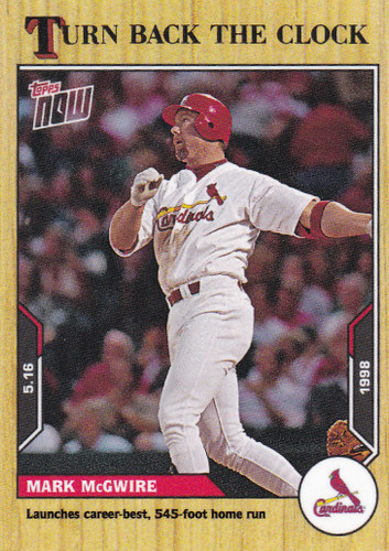2021 TURN BACK THE CLOCK #46 MARK MCGWIRE- ST LOUIS CARDINALS